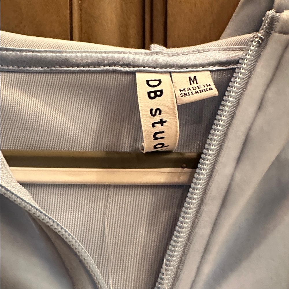 Light Blue Zip-Up Hoodie - Picture 2 of 5